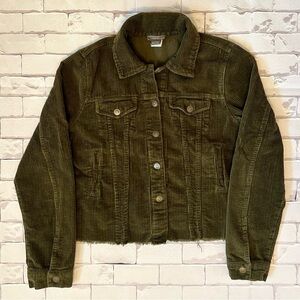 Sans Souci Olive Green Corduroy Jacket